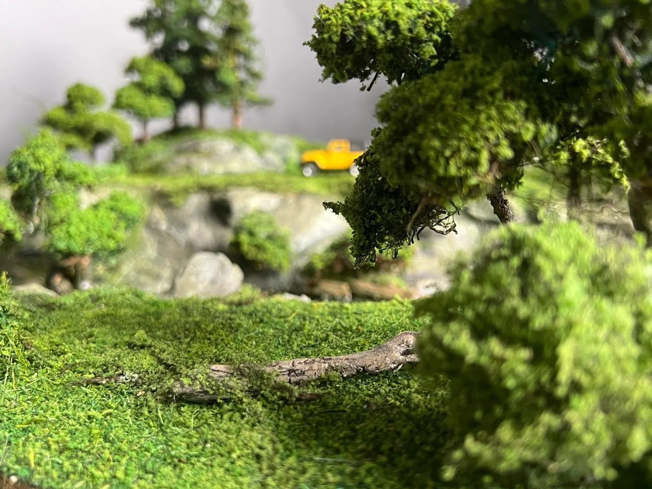 Moss and vegetation texture in the English Countryside Diorama.