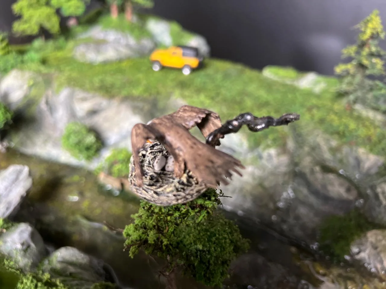 Wildlife detail in the English Countryside Diorama.