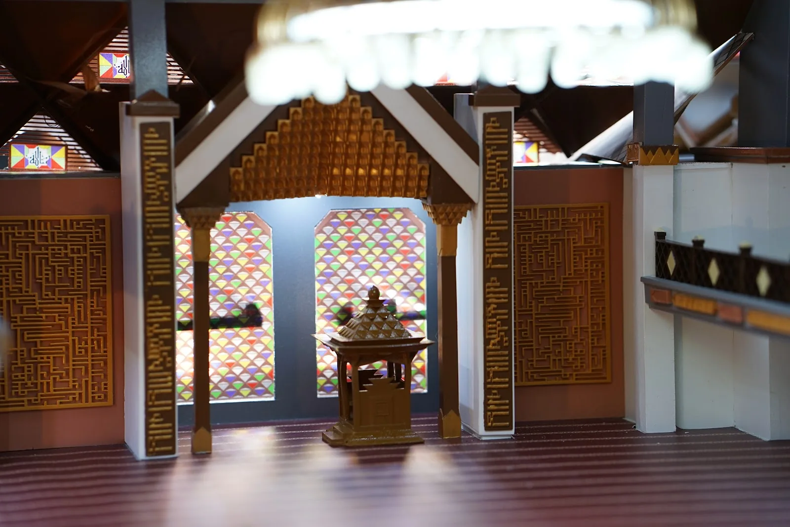 Interior detail of Masjid Raya Bogor model.